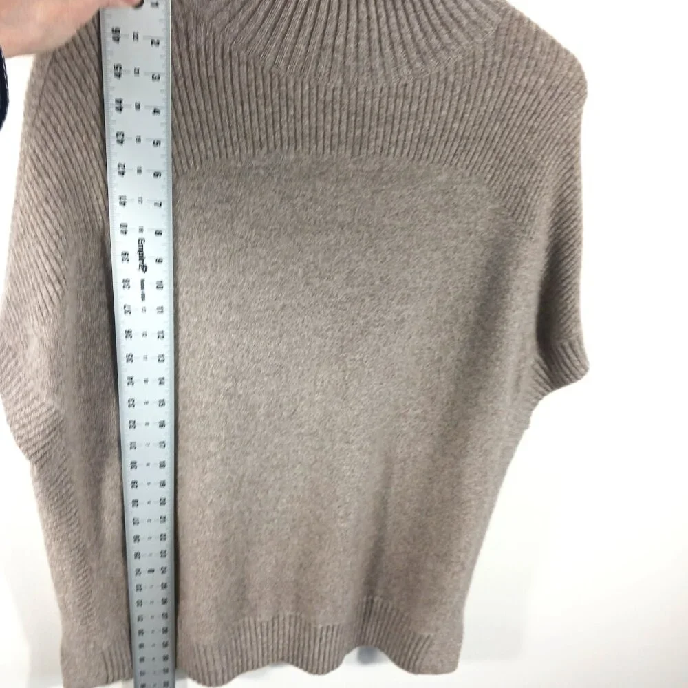 NWOT Cashmere Oversized Pullover Sweater by Isaac Mizrahi XS/S Roomy Cream/Tan